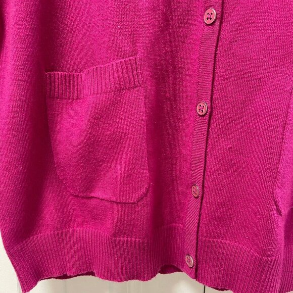 Vintage Wool Blend Button Cardigan Magenta - Picture 4 of 10